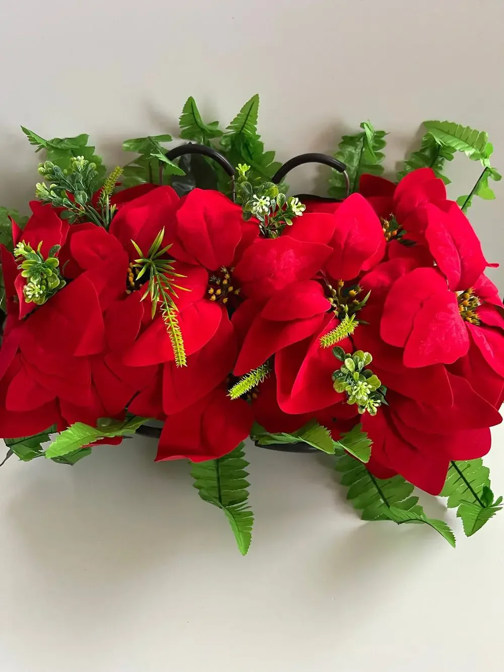 Poinsettia Centerpiece With Foam